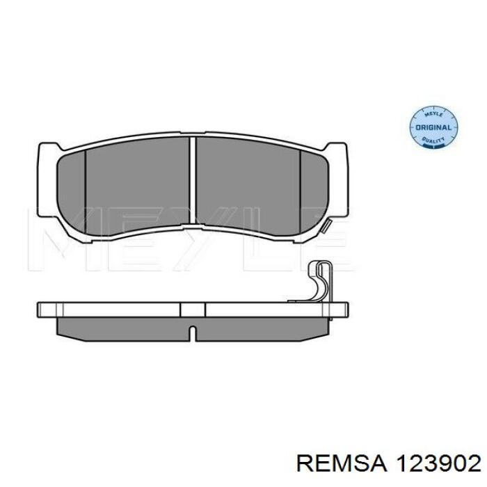 123902 Remsa Колодки гальмівні задні, дискові