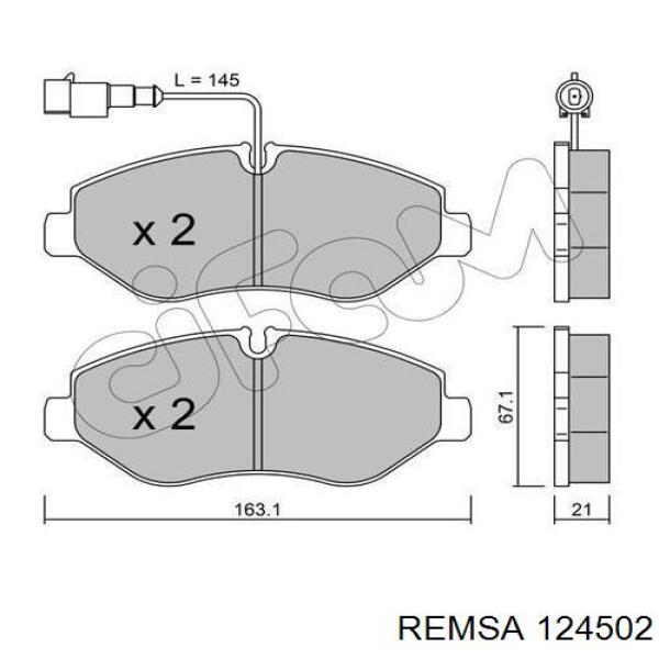 Гальмівні колодки Remsa 124502 ціна, від 38.00 USD