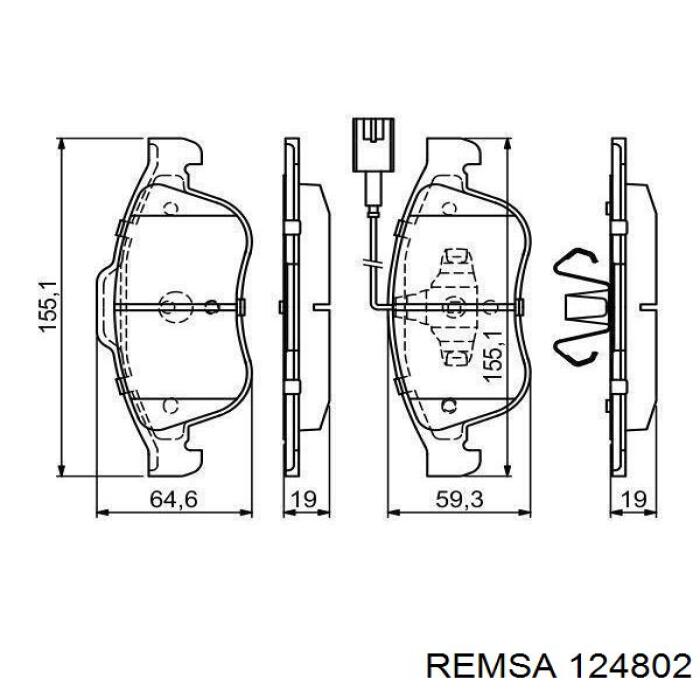 Передні тормозні колодки B111400 Denckermann