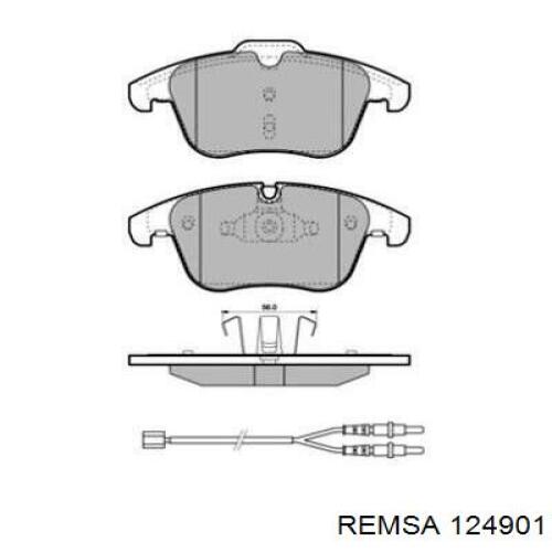 124901 Remsa колодки гальмівні передні, дискові