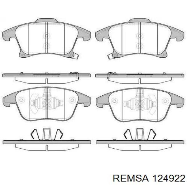 Купити 124922 Remsa Колодки гальмівні передні, дискові