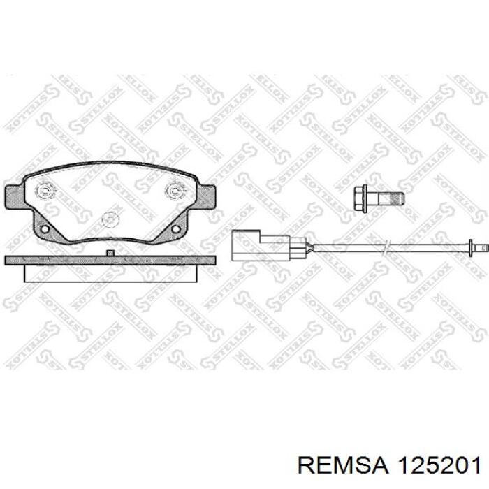 Задні гальмівні колодки Remsa 125201 ціна, від 21.14 USD