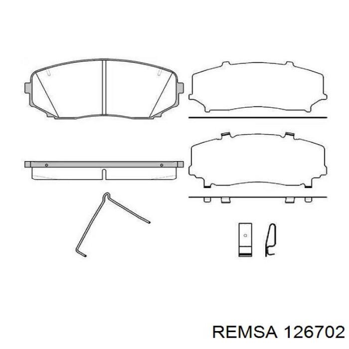 Гальмівні колодки Remsa 126702 ціна, від 34.29 USD