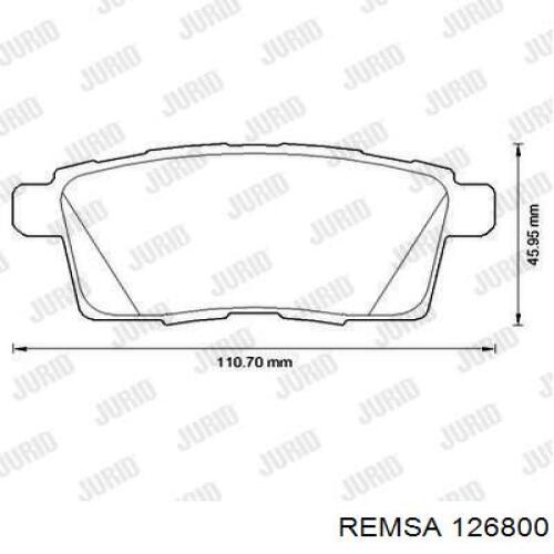 Купити 126800 Remsa Задні колодки