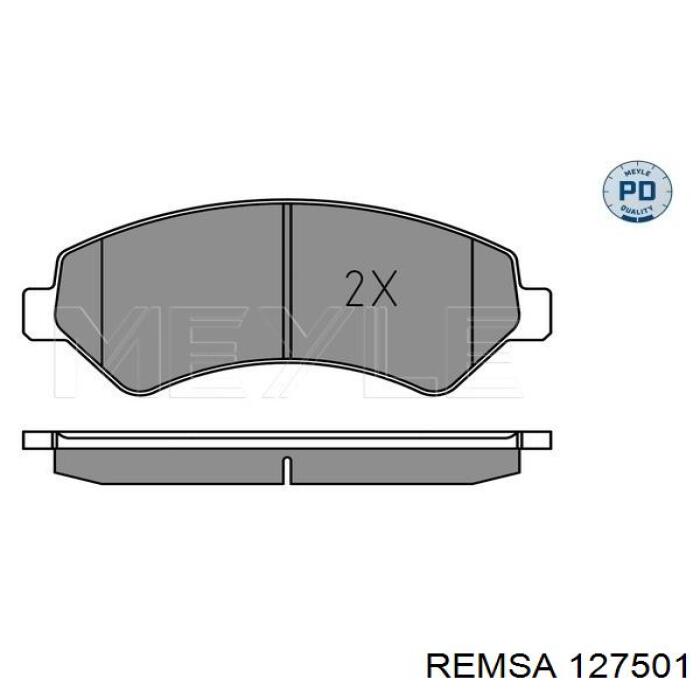 Купити 127501 Remsa Колодки гальмівні передні, дискові
