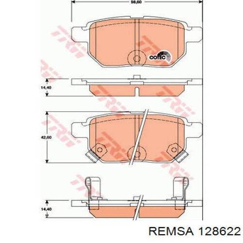 Задні дискові колодки Remsa 128622