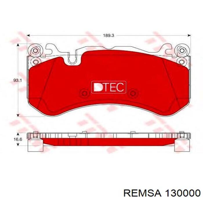 Гальмівні колодки Remsa 130000 ціна, від 43.34 USD