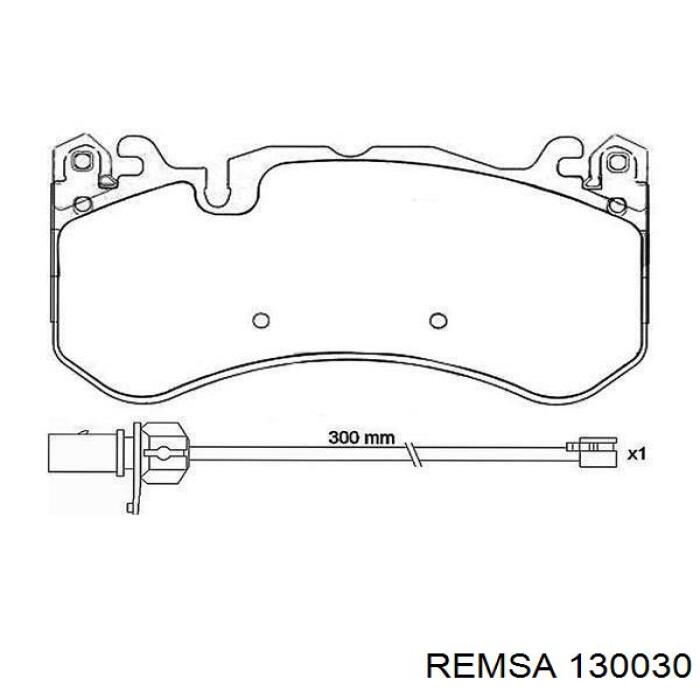 Колодки гальмівні передні, дискові 130030 Remsa