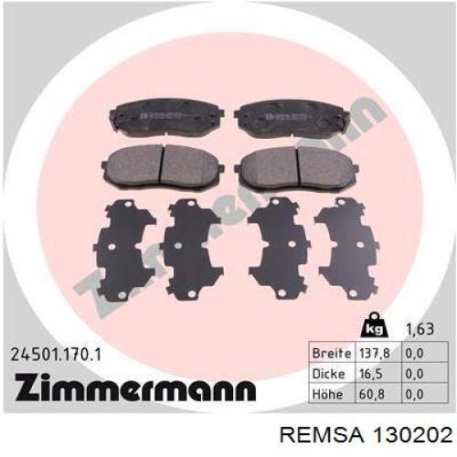 Тормозні колодки Remsa 130202