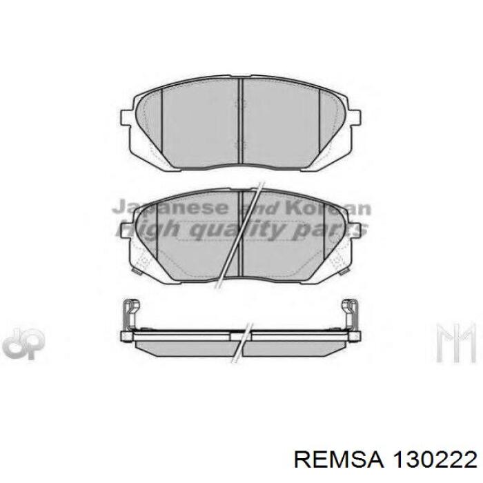 Колодки гальмівні передні, дискові 130222 Remsa