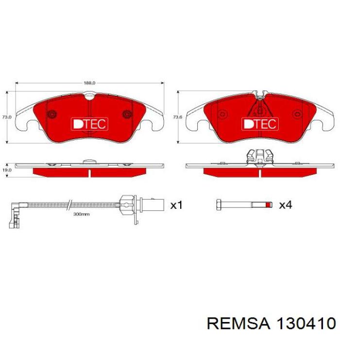 Гальмівні колодки Remsa 130410 ціна, від 40.81 USD