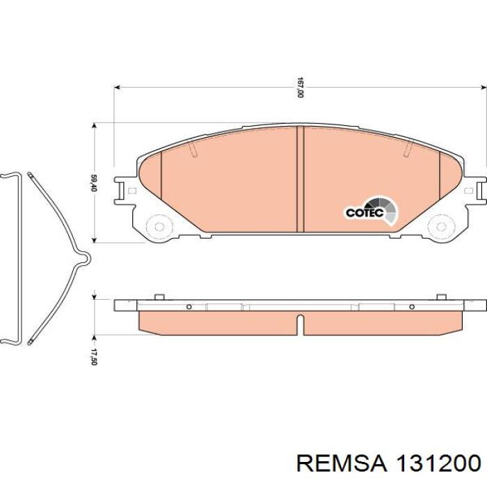 Гальмівні колодки Remsa 131200 ціна, від 30.54 USD