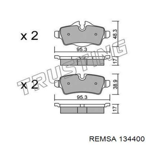 Купити 134400 Remsa Задні колодки
