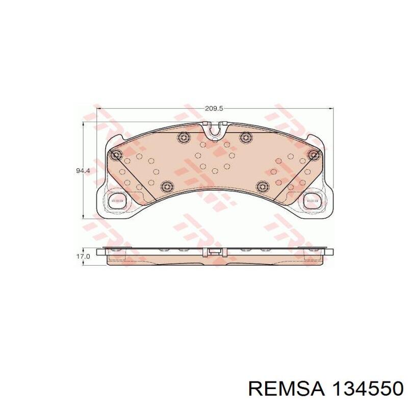 Гальмівні колодки Remsa 134550 ціна, від 47.31 USD