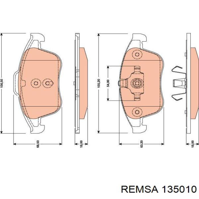 RP1788 Raiso Передні гальмівні колодки