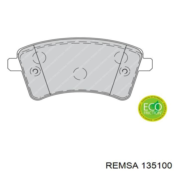 Передні тормозні колодки 135100 Remsa