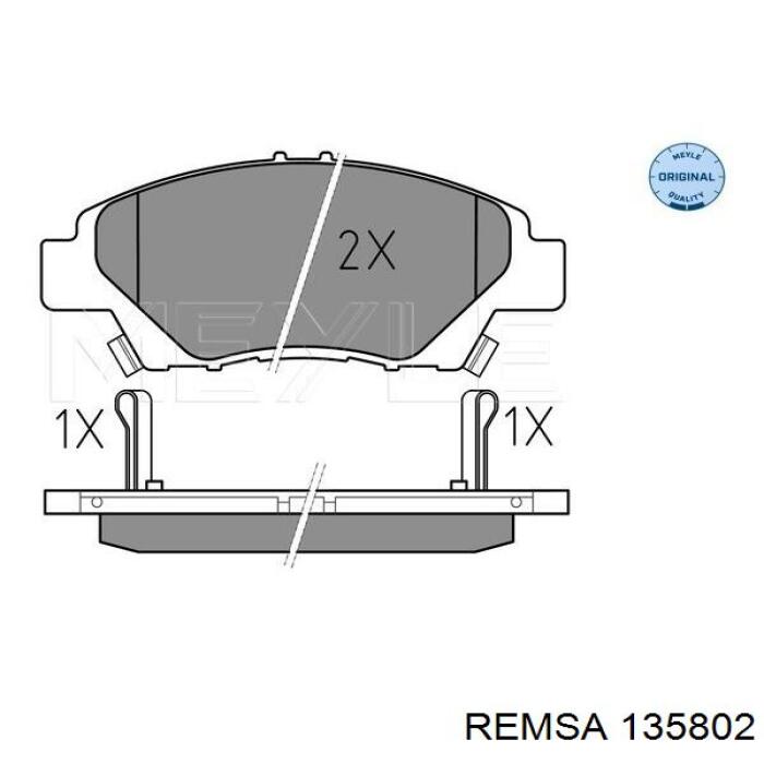 Тормозні колодки Remsa 135802