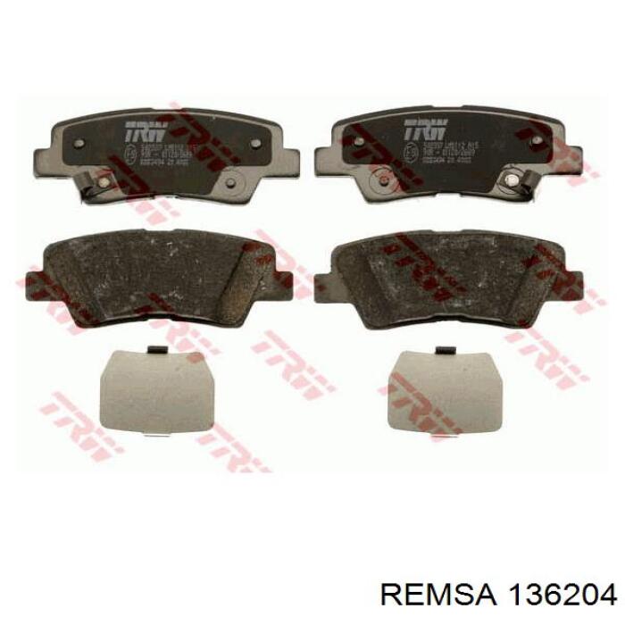 Задні гальмівні колодки Remsa 136204 ціна, від 19.78 USD