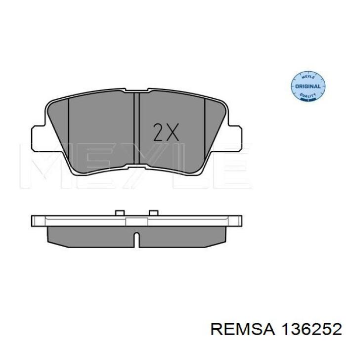 Задні дискові колодки Remsa 136252