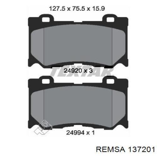 Гальмівні колодки Remsa 137201 ціна, від 26.11 USD