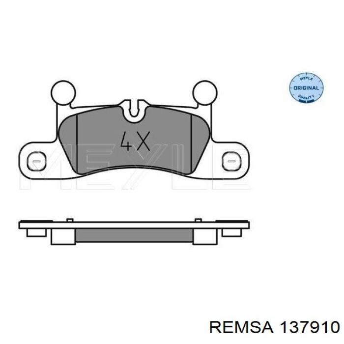 137910 Remsa колодки гальмові задні, дискові