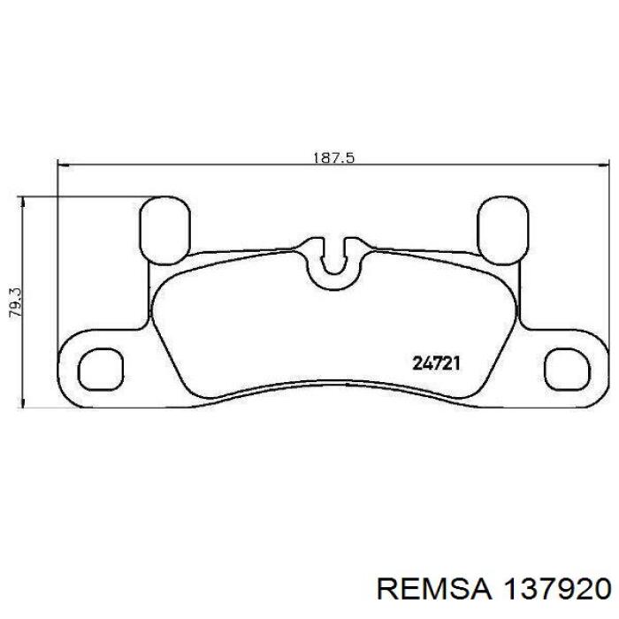 Купити 137920 Remsa Задні колодки