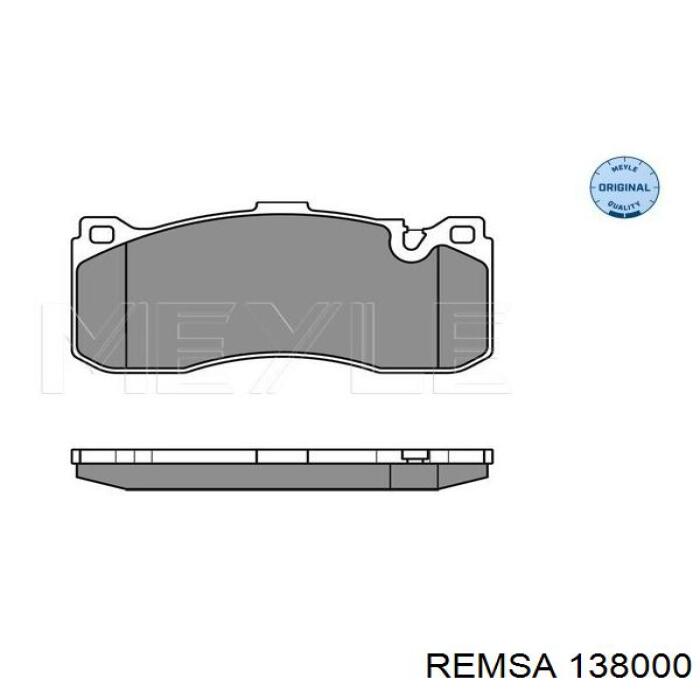138000 Remsa колодки гальмівні передні, дискові