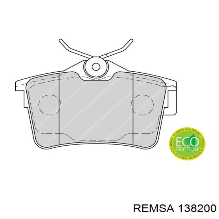 Купити 138200 Remsa Задні колодки