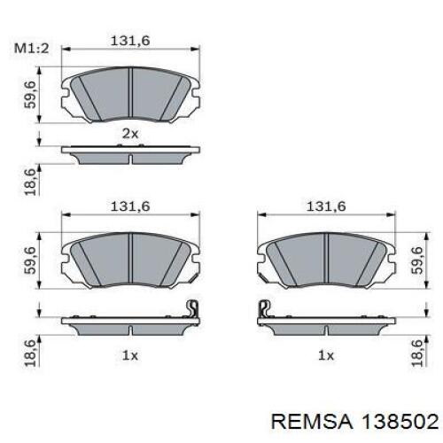 Тормозні колодки Remsa 138502