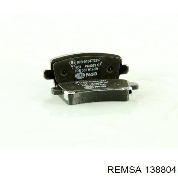 Задні дискові колодки Remsa 138804