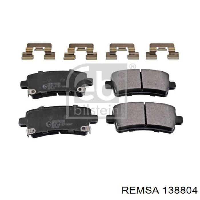 Задні гальмівні колодки Remsa 138804 ціна, від 22.46 USD
