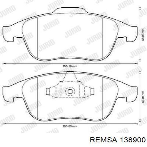 Гальмівні колодки Remsa 138900 ціна, від 30.44 USD