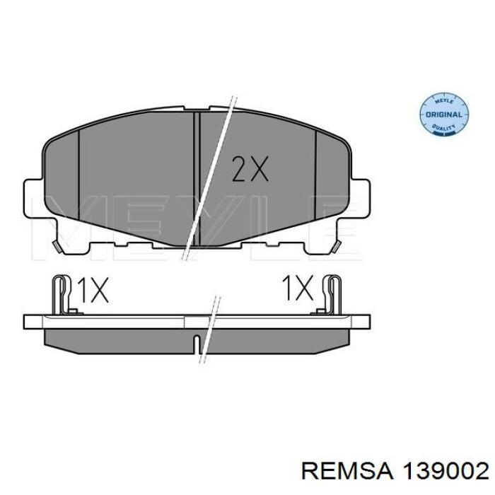Гальмівні колодки Remsa 139002 ціна, від 23.17 USD