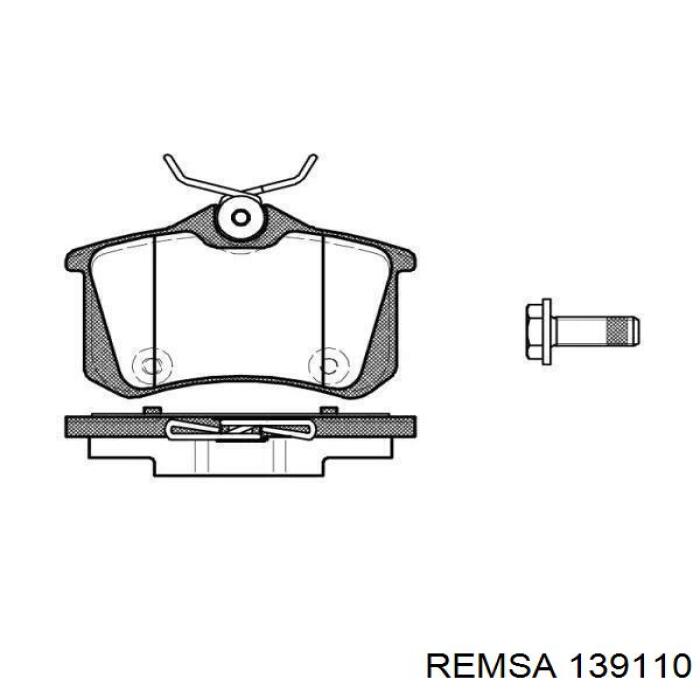 Купити 139110 Remsa Задні колодки