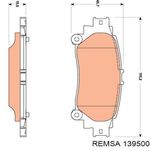 Купити 139500 Remsa Задні колодки
