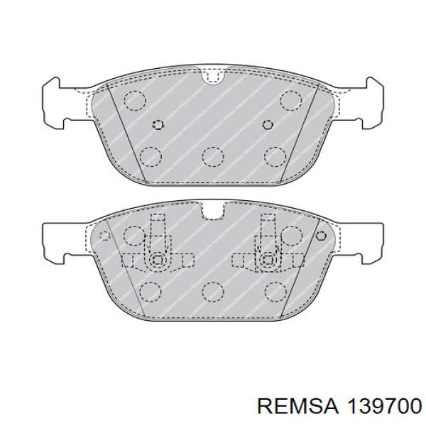Передні тормозні колодки 139700 Remsa