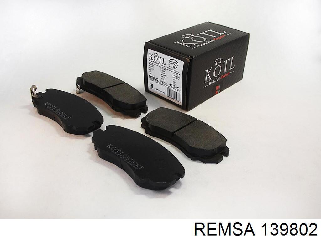 Передні тормозні колодки 139802 Remsa