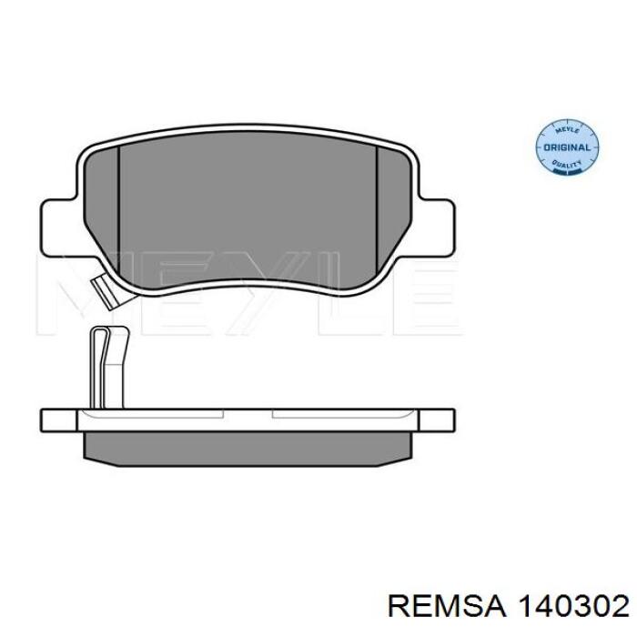 Колодки гальмові задні, дискові 140302 Remsa