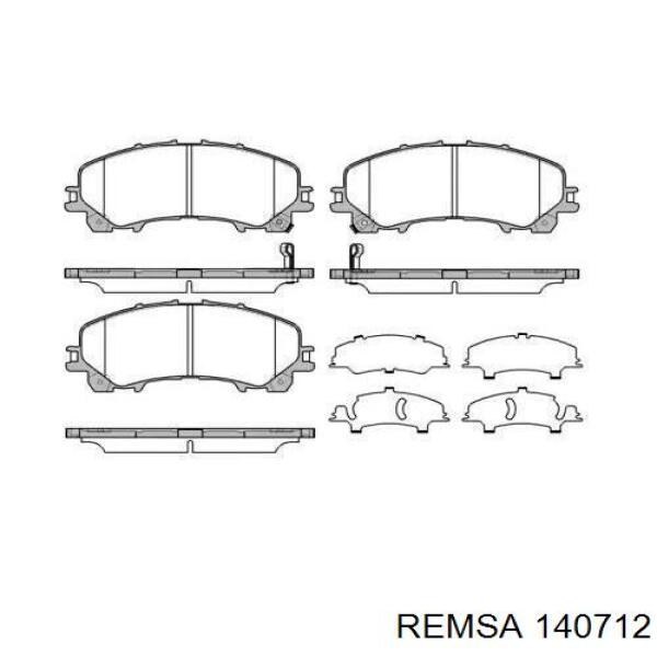 Колодки гальмівні передні, дискові 140712 Remsa