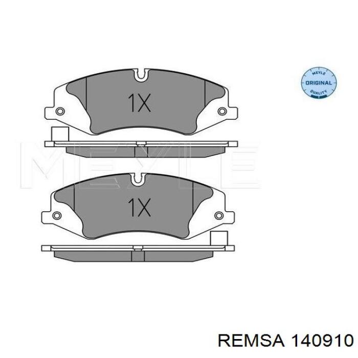 140910 Remsa колодки гальмівні передні, дискові