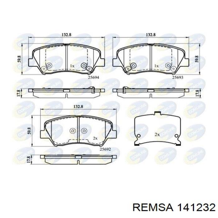 Гальмівні колодки Remsa 141232 ціна, від 27.47 USD