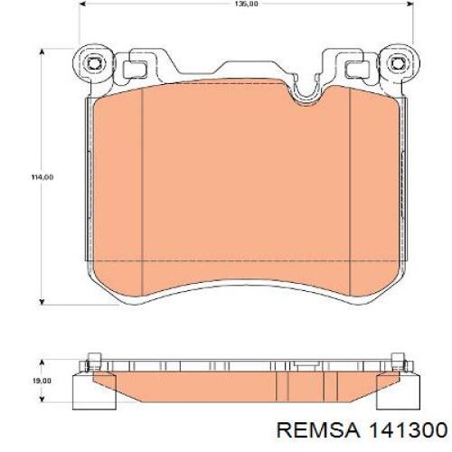 Гальмівні колодки Remsa 141300 ціна, від 39.21 USD