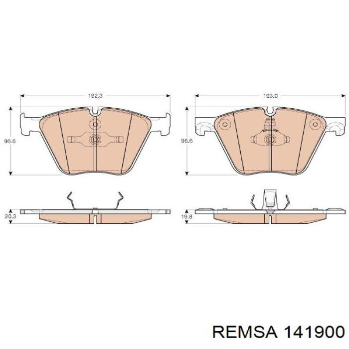Тормозні колодки Remsa 141900