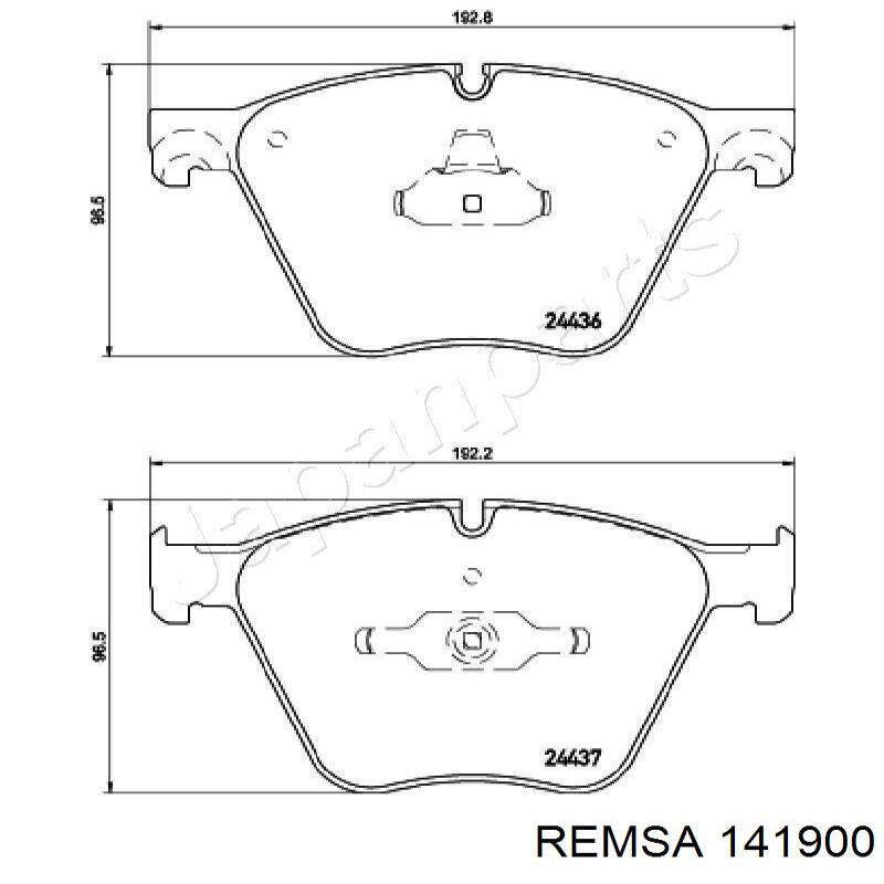 Гальмівні колодки Remsa 141900 ціна, від 37.18 USD