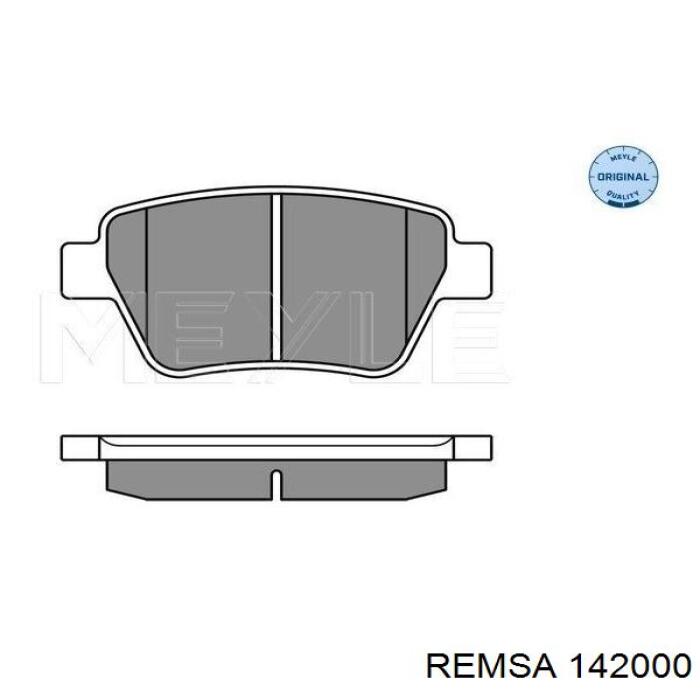 Колодки гальмові задні, дискові 142000 Remsa