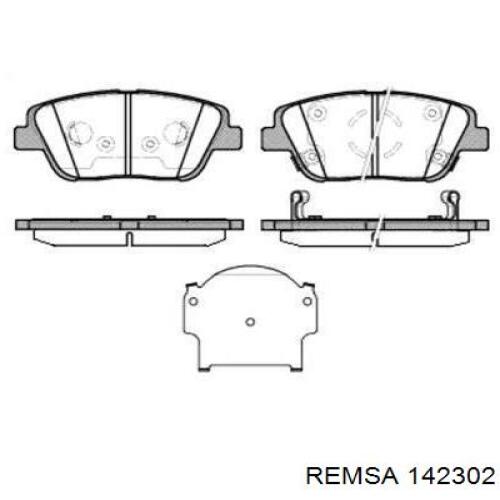 142302 Remsa колодки гальмівні передні, дискові