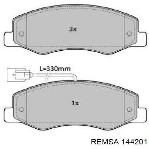 Задні гальмівні колодки 144201 Remsa