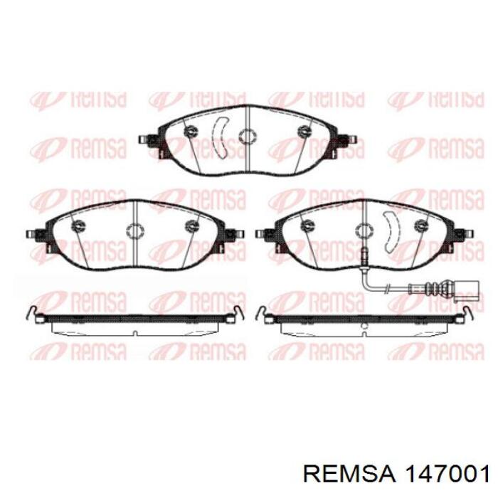 147001 Remsa колодки гальмівні передні, дискові