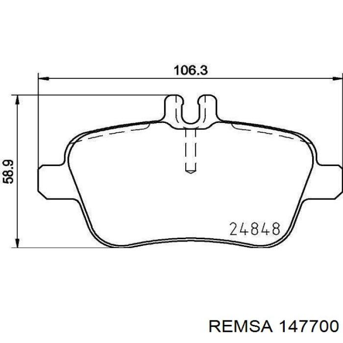 Задні гальмівні колодки Remsa 147700 ціна, від 30.17 USD