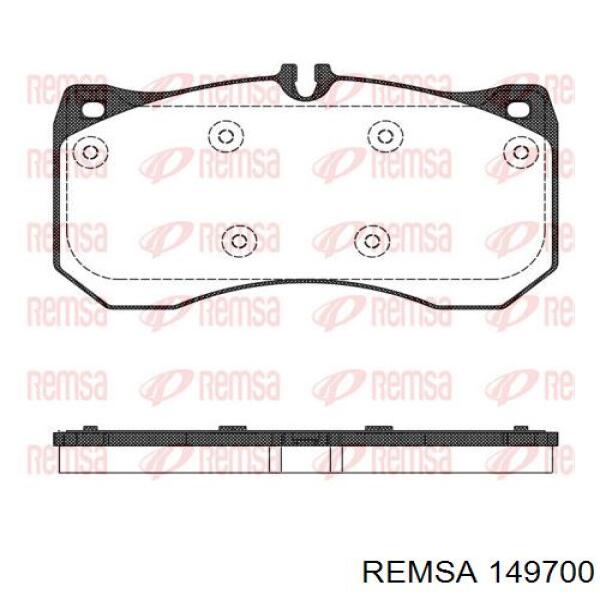 Колодки гальмівні передні, дискові 149700 Remsa